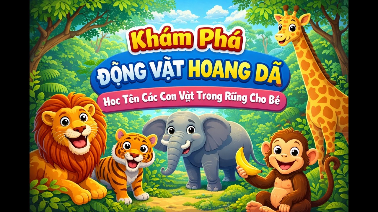 Con Gì Đây? | Cô Giáo Dạy Bé Học Tên Các Động Vật Hoang Dã | Tổng Hợp