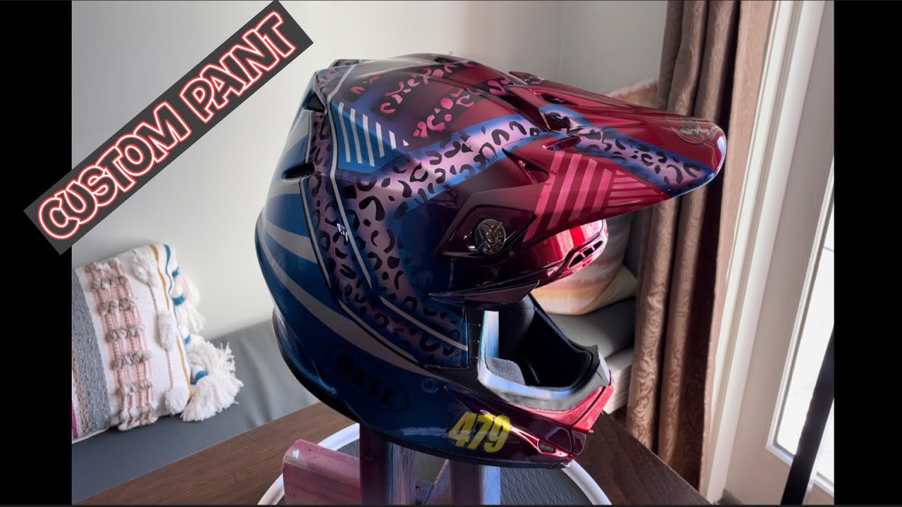 Как покрасить шлем для мотокросса. Краска House of Kolor Candy. Bell Moto 9. De_Rail