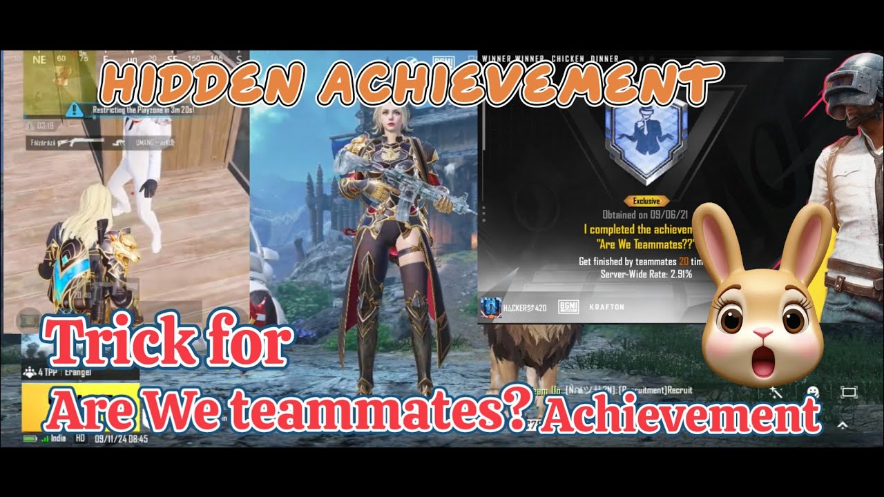 Trick for Are We Teammates Hidden Achievement PUBG BGMI | Finish by Teammates | BGMIwithSmeetPatel