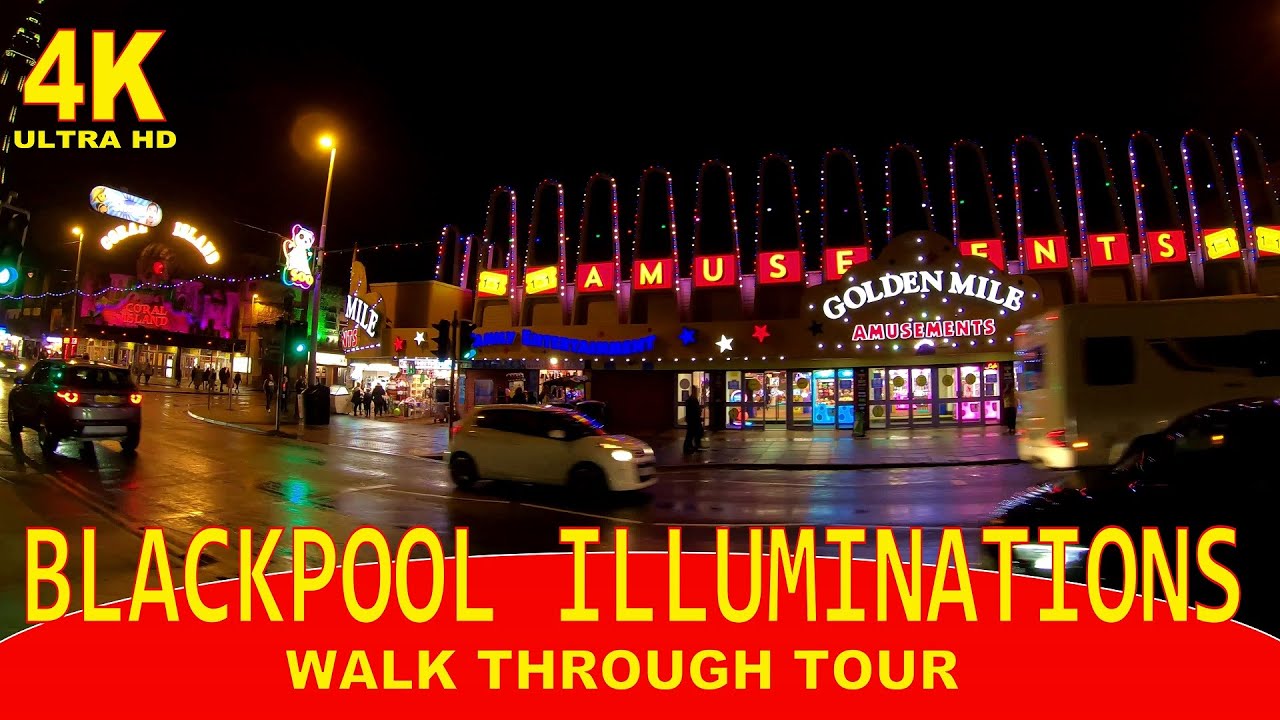 Blackpool Illuminations | Walkthrough Tour | 4K