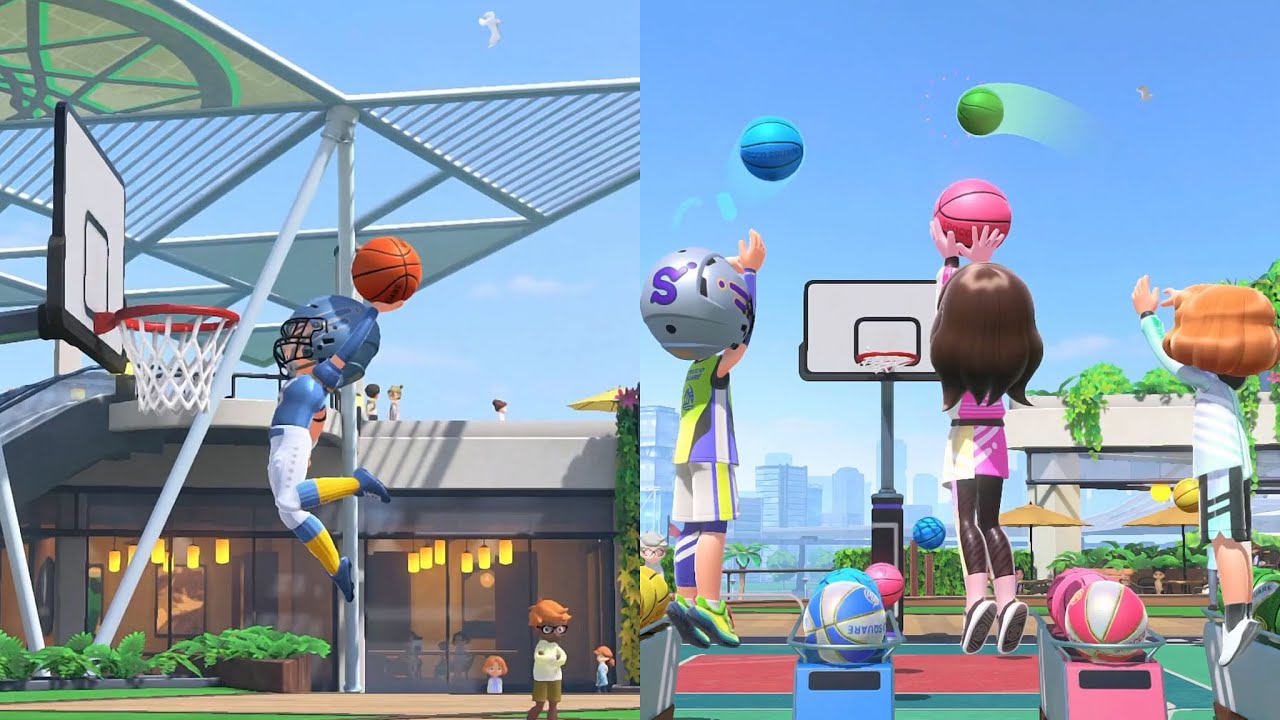 Nintendo Switch Sports - Basketball Gameplay