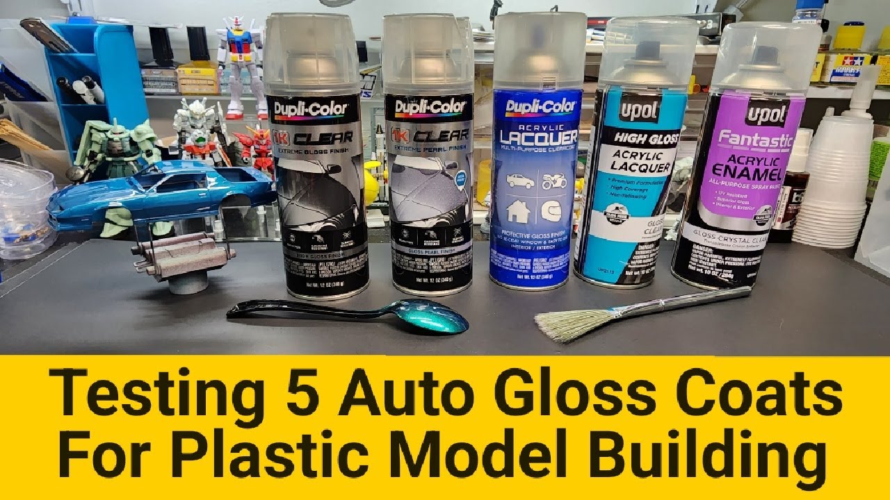 Testing 5 Auto Gloss Coats For Plastic Models - 1k