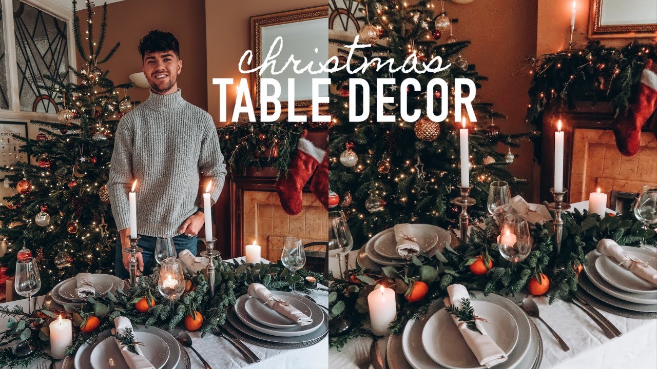 CHRISTMAS TABLE DECORATION | FOLIAGE AND SCANDINAVIAN DECOR
