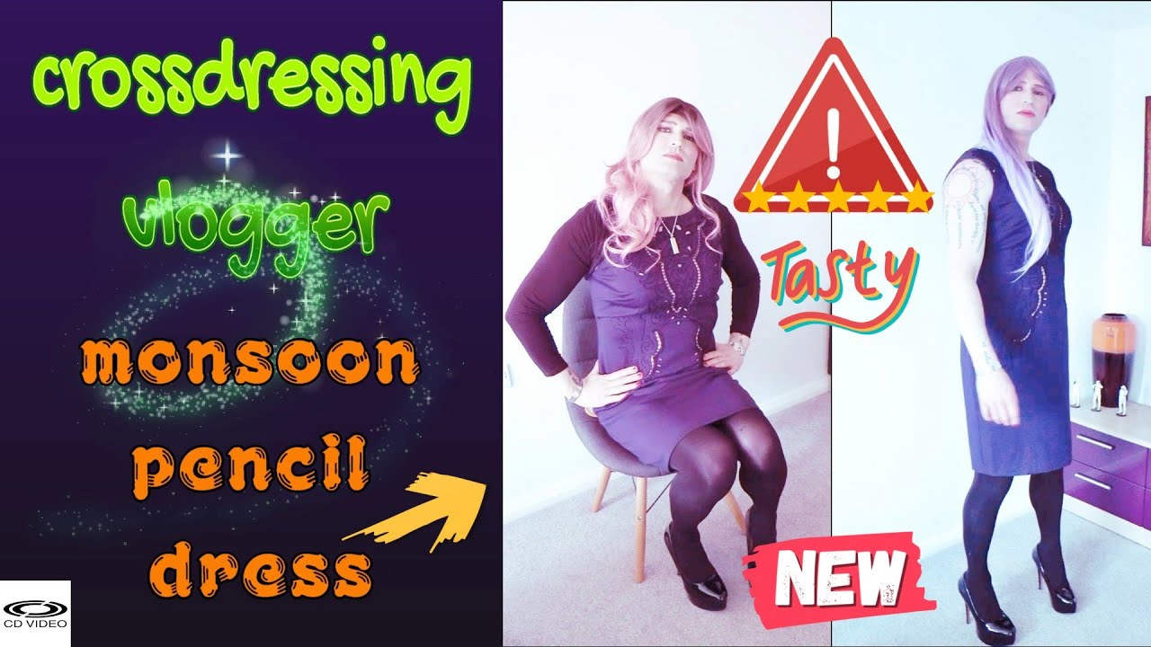 Crossdressing Vlogger Super Pretty Little Number Monsoon Pencil Dress