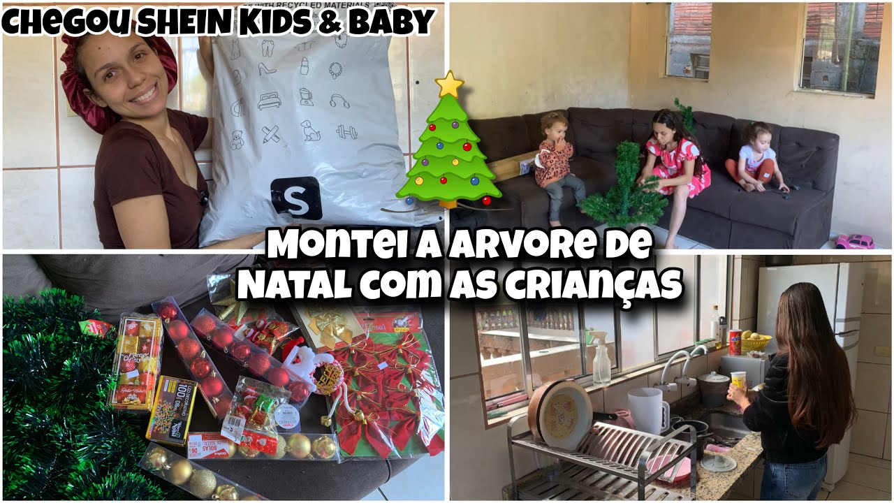 VLOG: Montamos a nossa primeira arvore de natal 🎄| CHEGOU RECEBIDOS DA SHEIN KIDS & Baby 🛍️🩷🥰😍