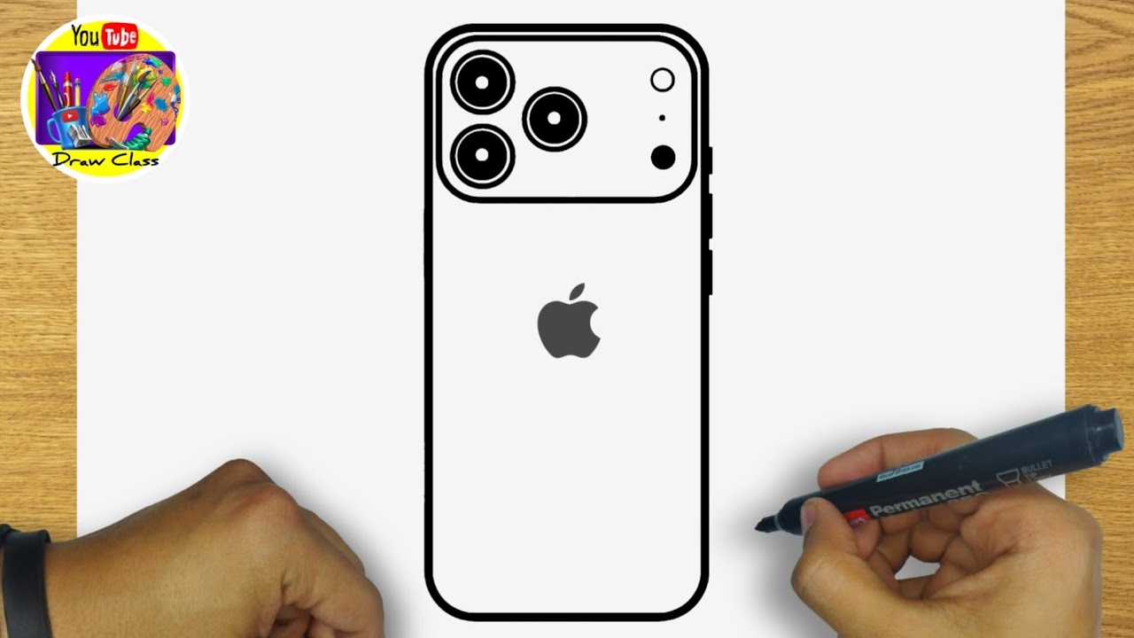 HOW TO DRAW IPHONE 17 PRO MAX | DRAWING APPLE IPHONE 17 PRO MAX