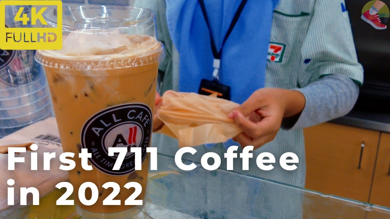 【🇹🇭4K】My First New Year Latte Coffee in 711, BANGKOK |新年第一杯711咖啡| January 2022 THAILAND