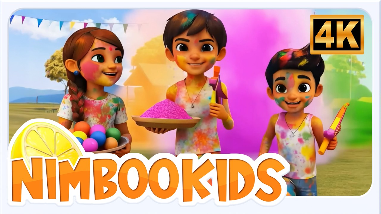 Holi Aayi Hai Song, होली आई है गाना, Rang Panchami Special Cartoon Video for Children