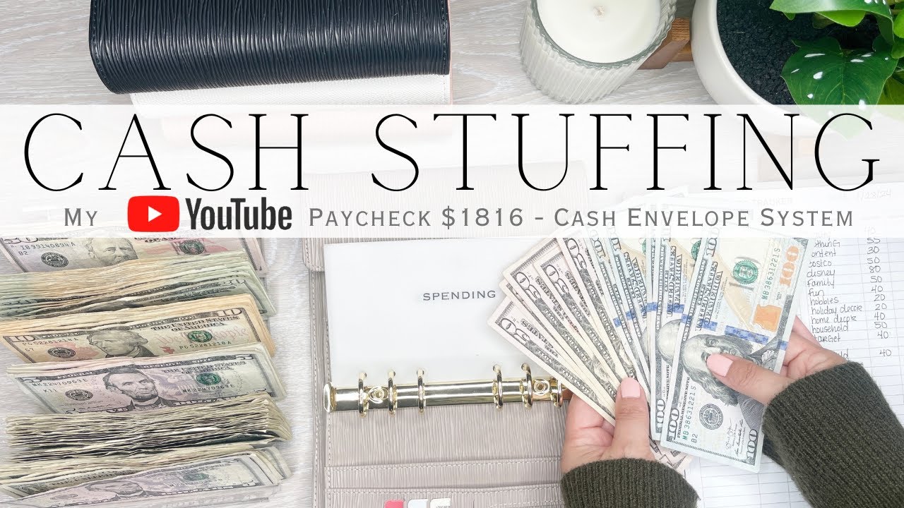 YouTube Paycheck Cash Stuffing $1816 | Weekly Cash Stuffing | Cash Envelope System
