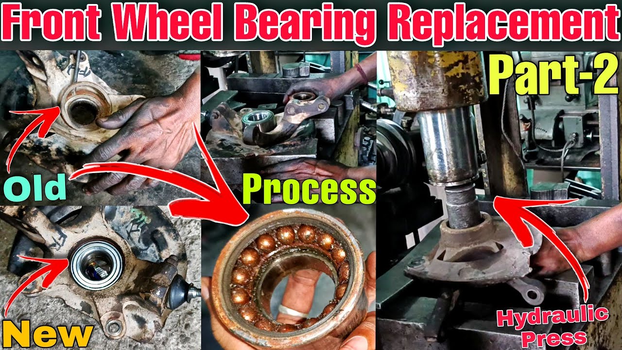 Hyundai Santro Front Wheel Bearing Replacement Process🤞By Hydraulic Press Just Rs 200🤗Not DIY Thing😑