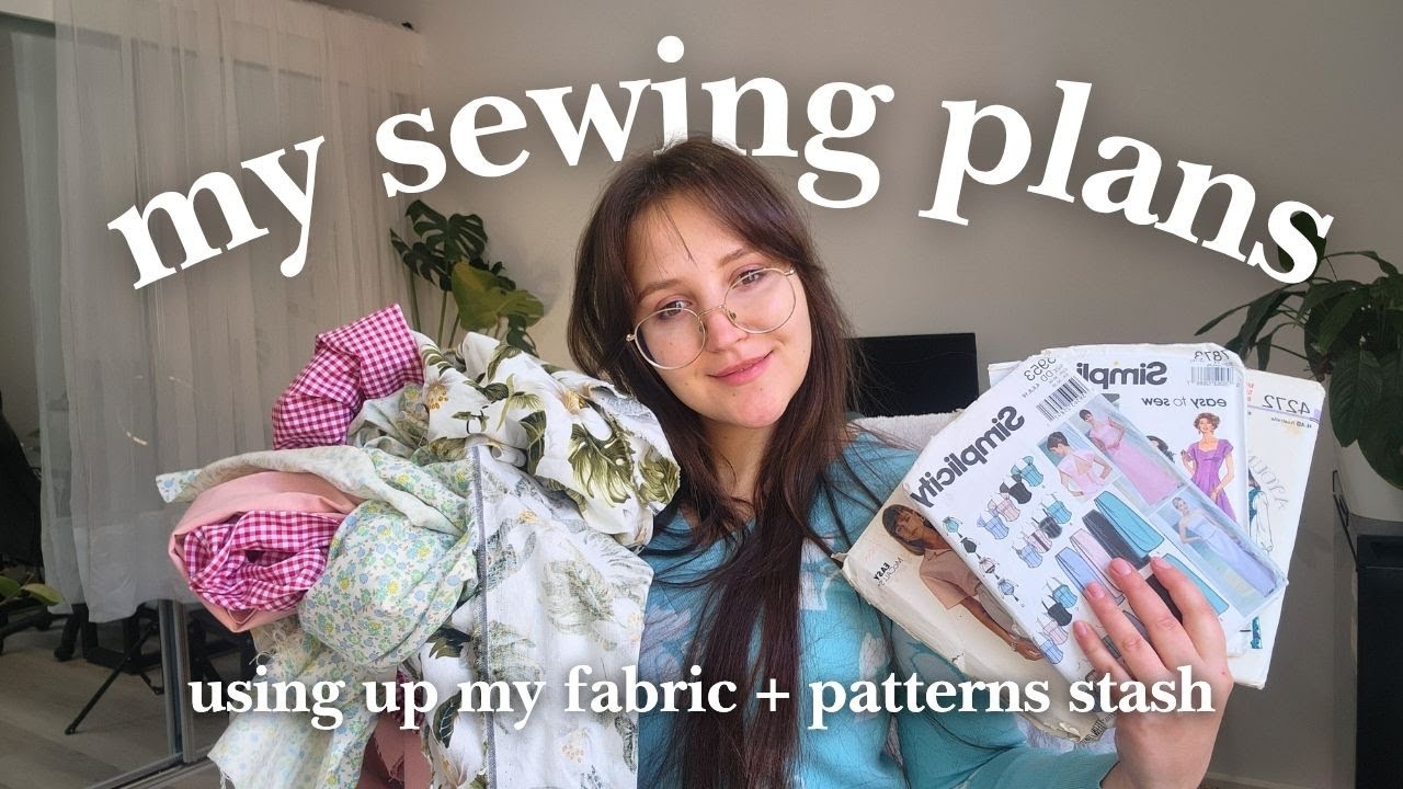 my sewing plans to use up my fabric stash | beginner sewing inspo, using vintage patterns...