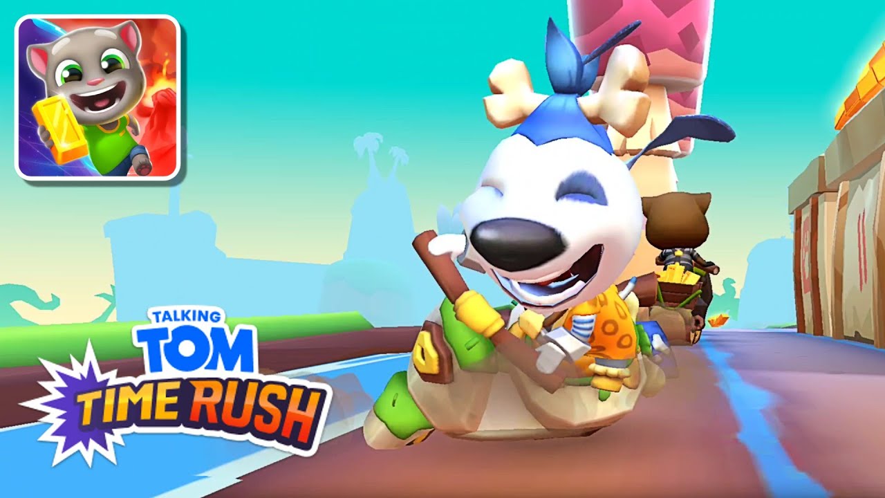 Dash Into An Awesome Dino World With Talking Tom Time Rush Gameplay Featuring Jurassic Hank!