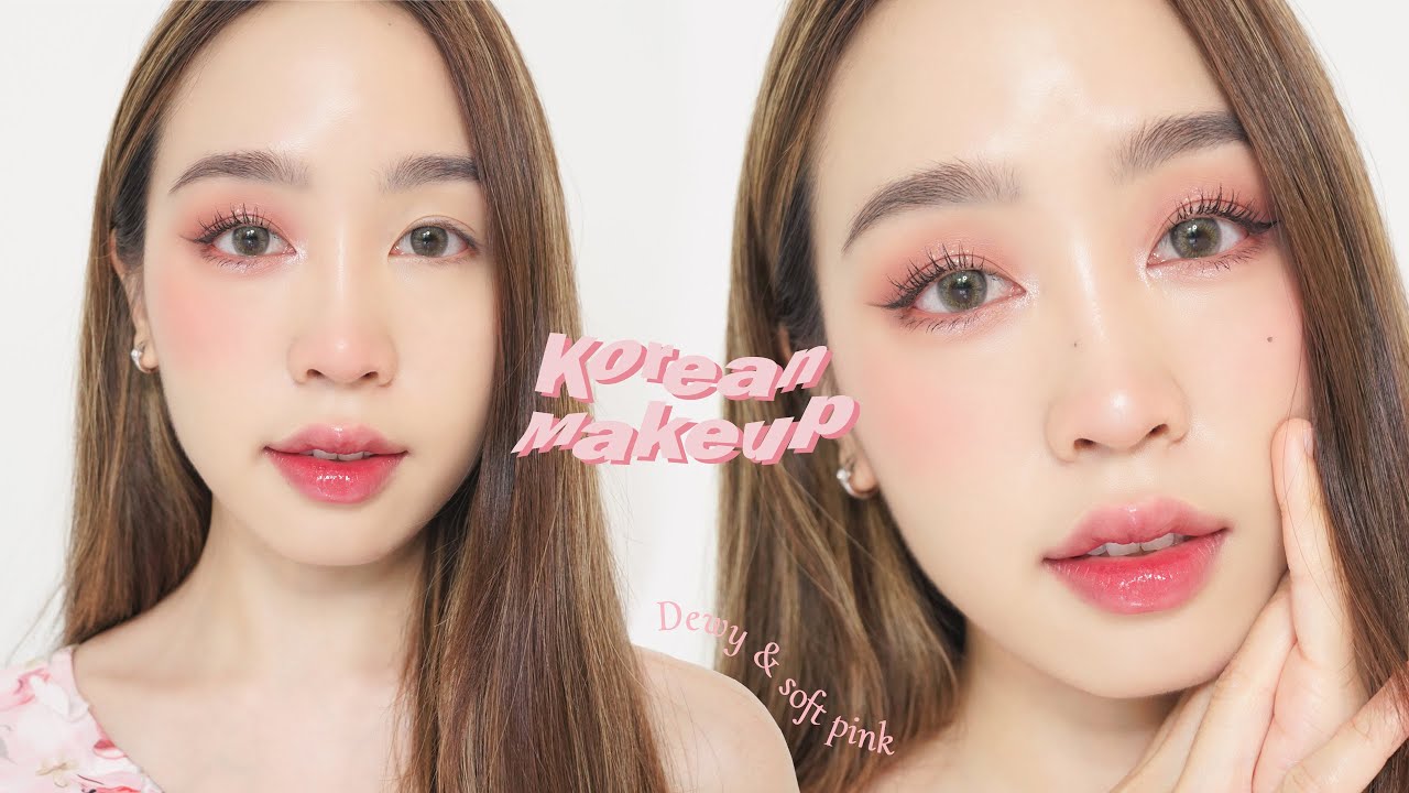 แต่งหน้าสไตล์เกาหลี โทนชมพูอ่อนสวยละมุนไปเดท แต่งตามง่าย! KOREAN MAKEUP