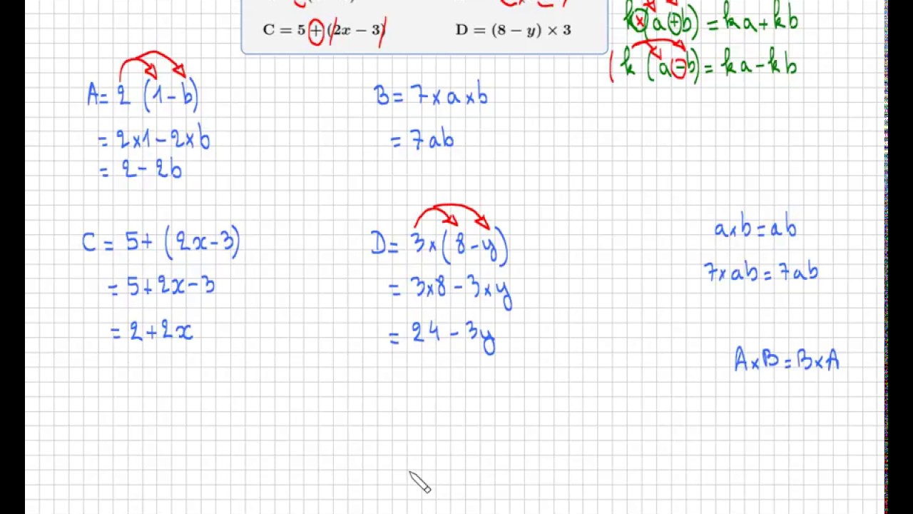quand peut-on d&eacute;velopper une expression ? distributivit&eacute; simple &bull; Calcul litt&eacute;ral &bull; cycle 4
