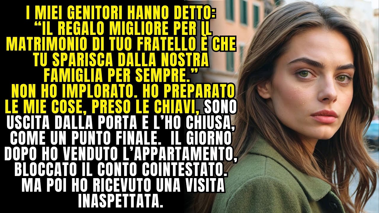 Il regalo migliore di nozze è che tu sparisca una volta per tutte da qui! gridò mia madre, allora io
