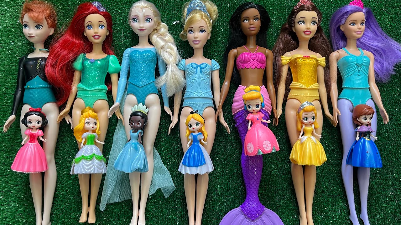 Disney Princess Doll Makeover ~ DIY Miniature Ideas for Barbie   Wig, Dress, Faceup, and More! DIY 1