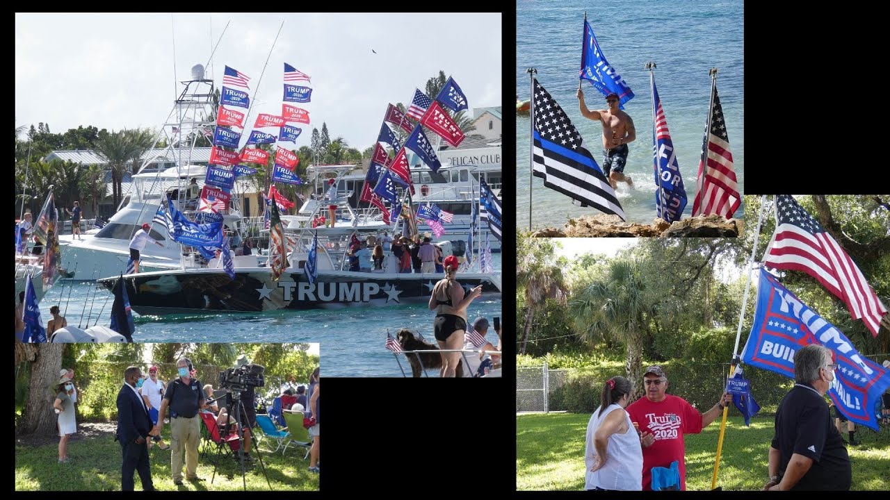 Massive Trump Boat Parade On Labor Day in Jupiter, Florida | Filmed in 4k