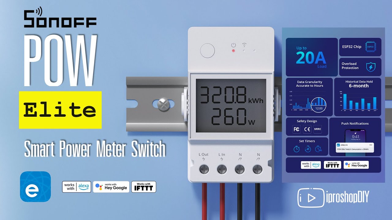 SONOFF POW Elite : สวิตช์อัจฉริยะ ควบคุมการใช้พลังงานไฟฟ้า พร้อมจอแสดงผล