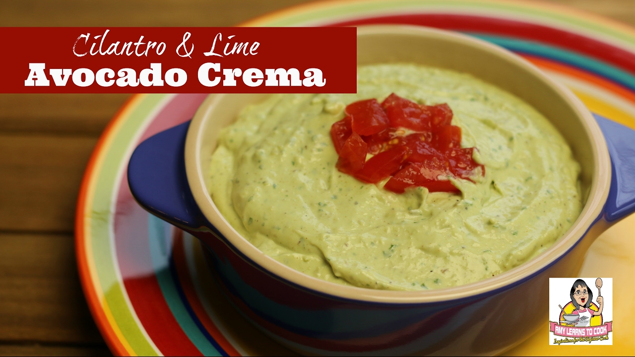 Avocado Crema with Cilantro & Lime ~ Avocado Cream ~ Amy Learns to Cook