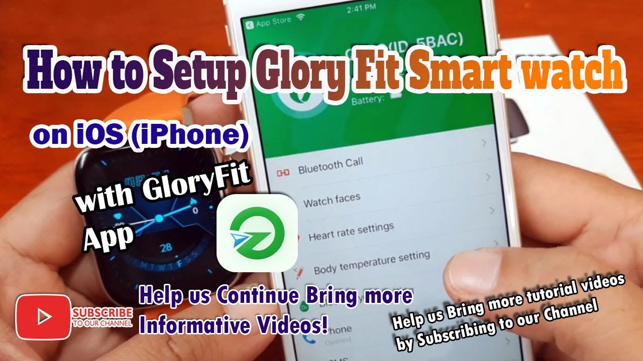 How to Setup Glory Fit Smart watch on iOS (iPhone) with GloryFit App