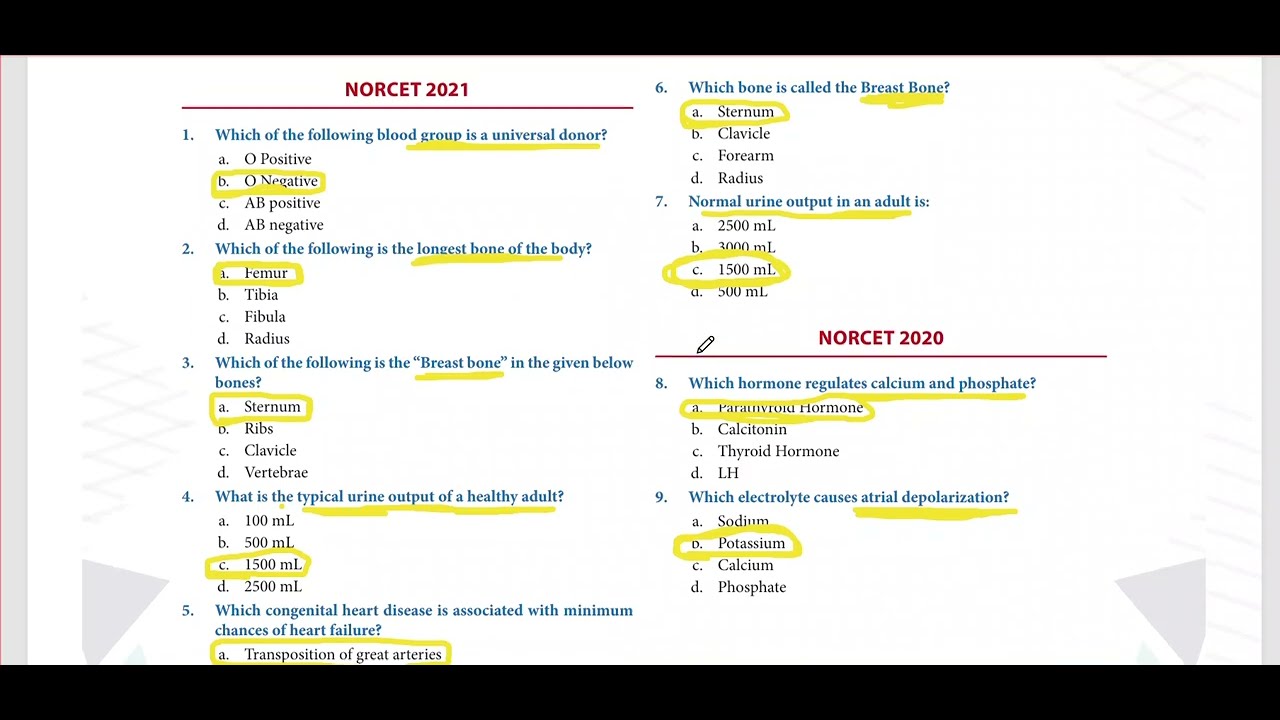 NORCET PYQ QUESTION SERIES // AIIMS NORCET 10 //SGPGI //KGMU // RRB // MP CHO //STAFF NURSE // RML