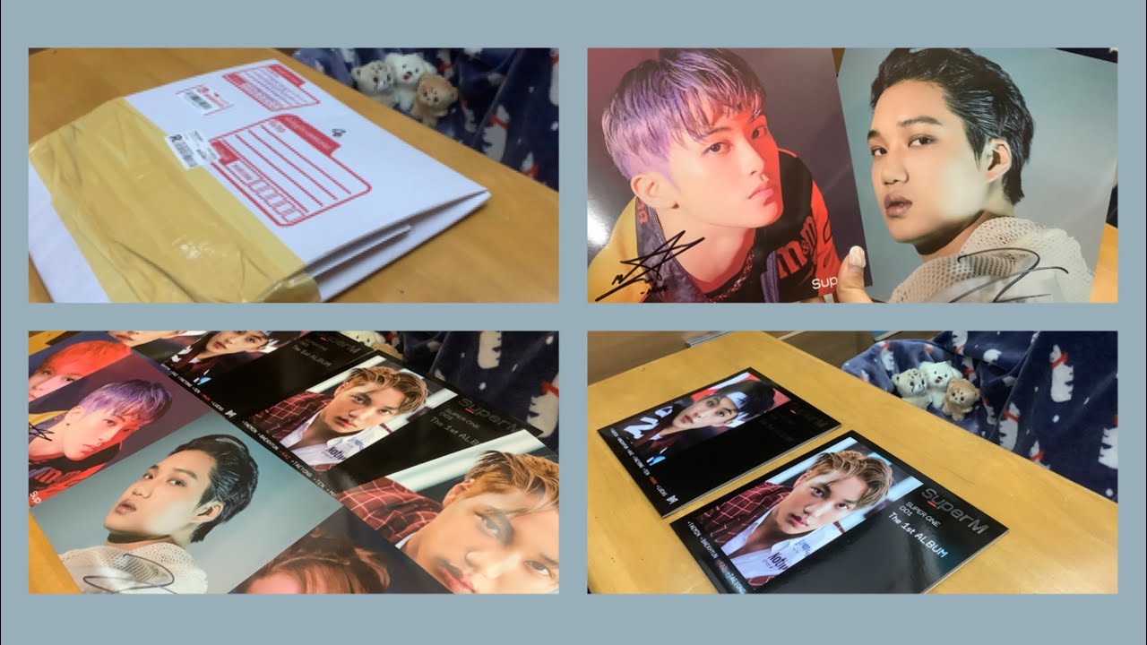Unboxing📦|[EP.2]Mini LP poster with artist signed | KAI🐻MARK🐯 Super M🤍 (แกะพัสดุติ่ง)