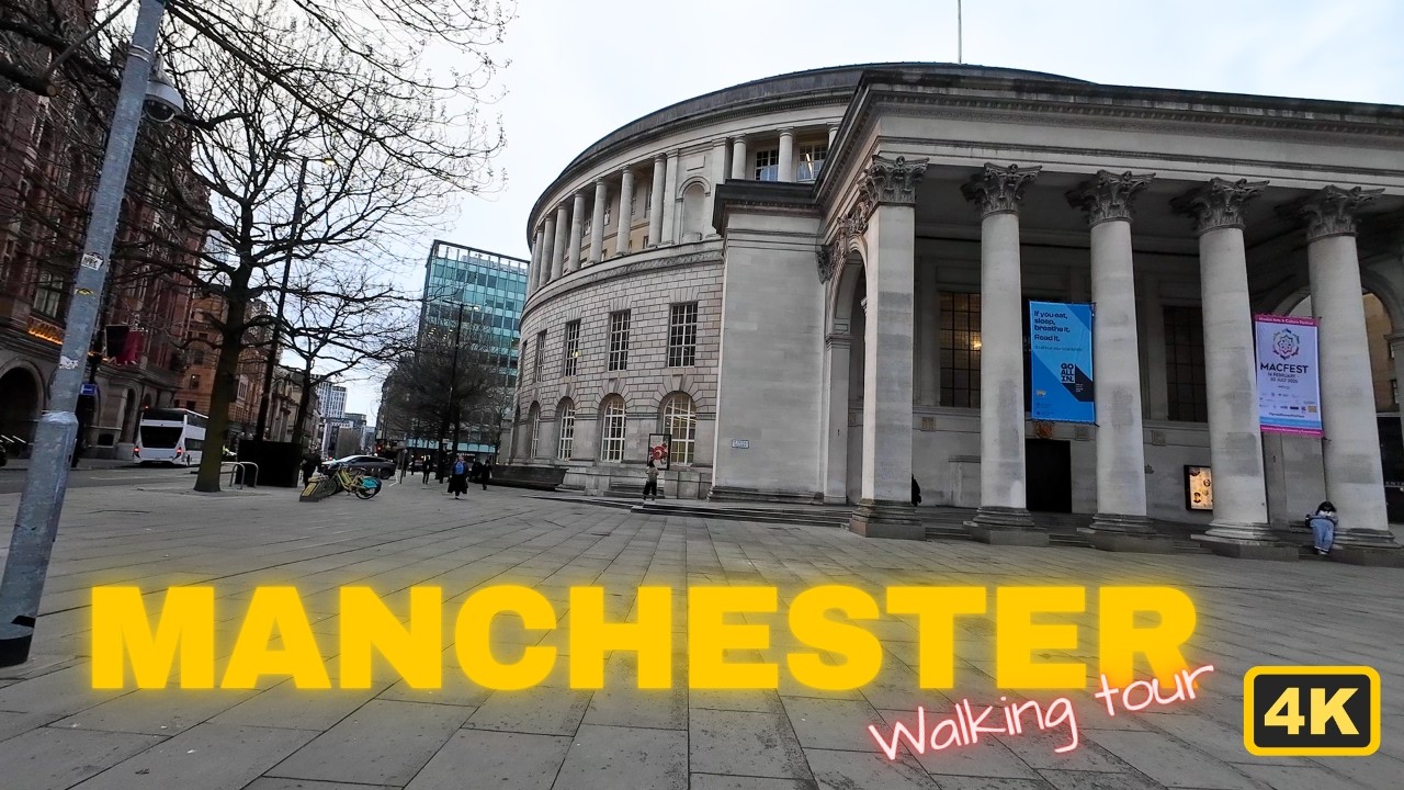 Manchester City UK Walking Tour | 4k No Talking