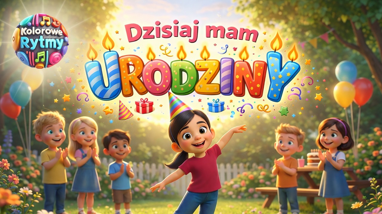 Dzisiaj mam urodziny - piosenki dla dzieci - KOLOROWE RYTMY