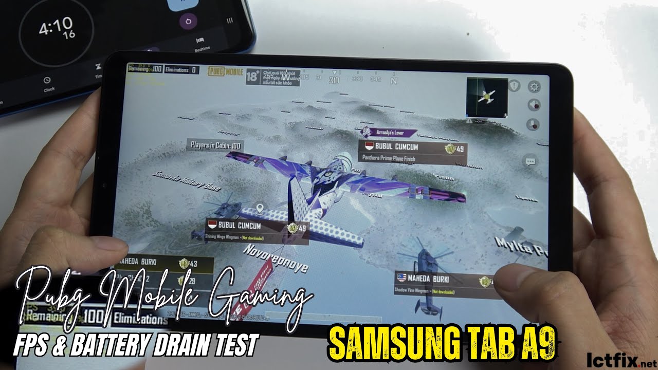 Samsung Galaxy Tab A9 PUBG Mobile Gaming test | Helio G99