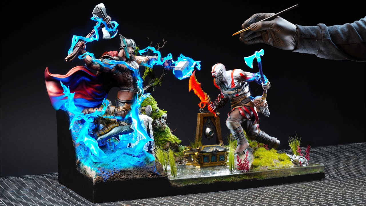THOR vs KRATOS (Diorama build)