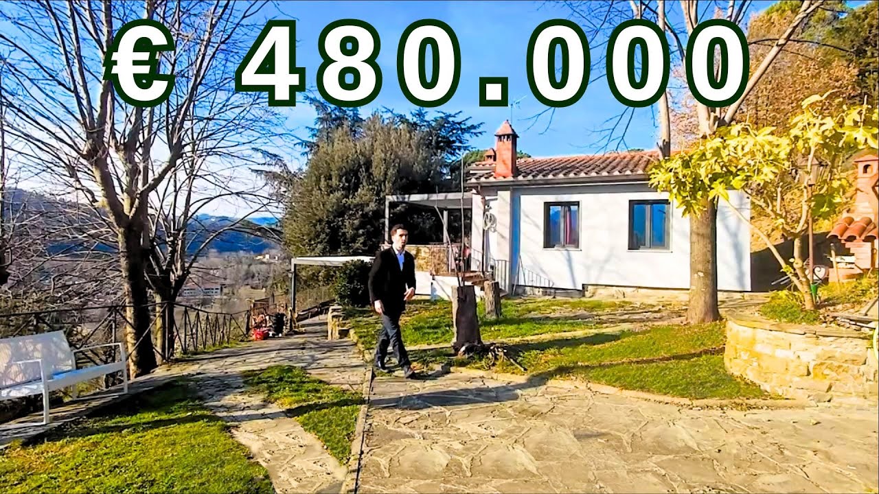 Touring a detachet house in Dicomano tuscany Italy