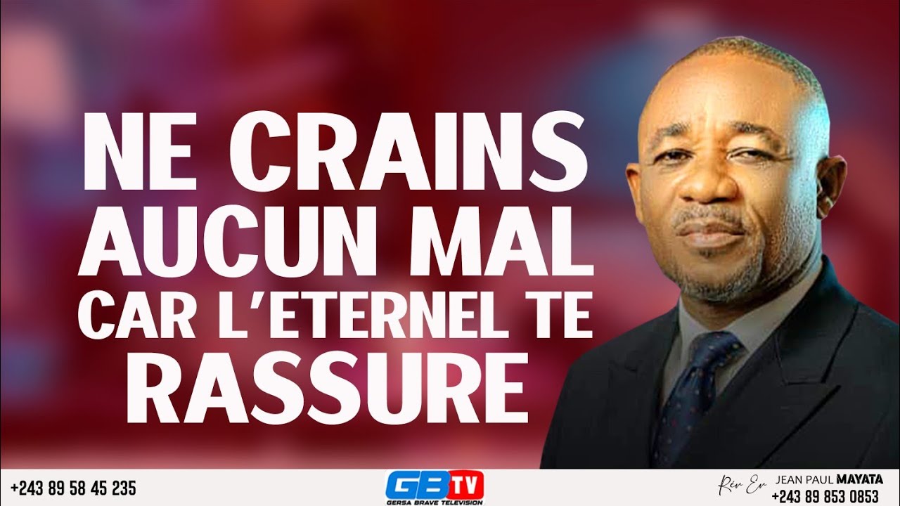 🛑NE CRAINS AUCUN MAL UN MESSAGE EDIFIANT AVEC PASTEUR DE LA FOI
