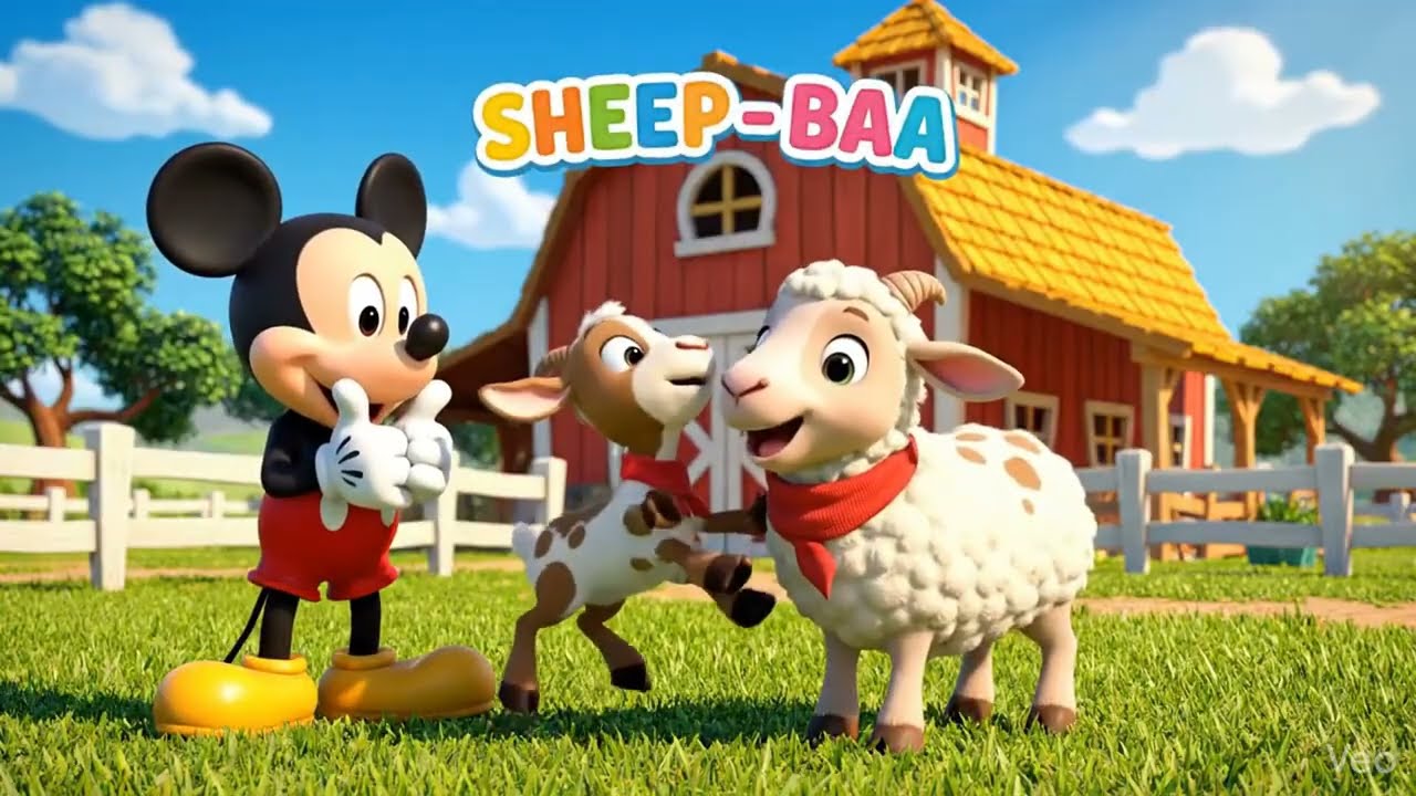 Mickey Mouse Visits the Farm 🐄🐐  Learn Farm Animals & Sounds  Kids Cartoon #learning #kids #fun