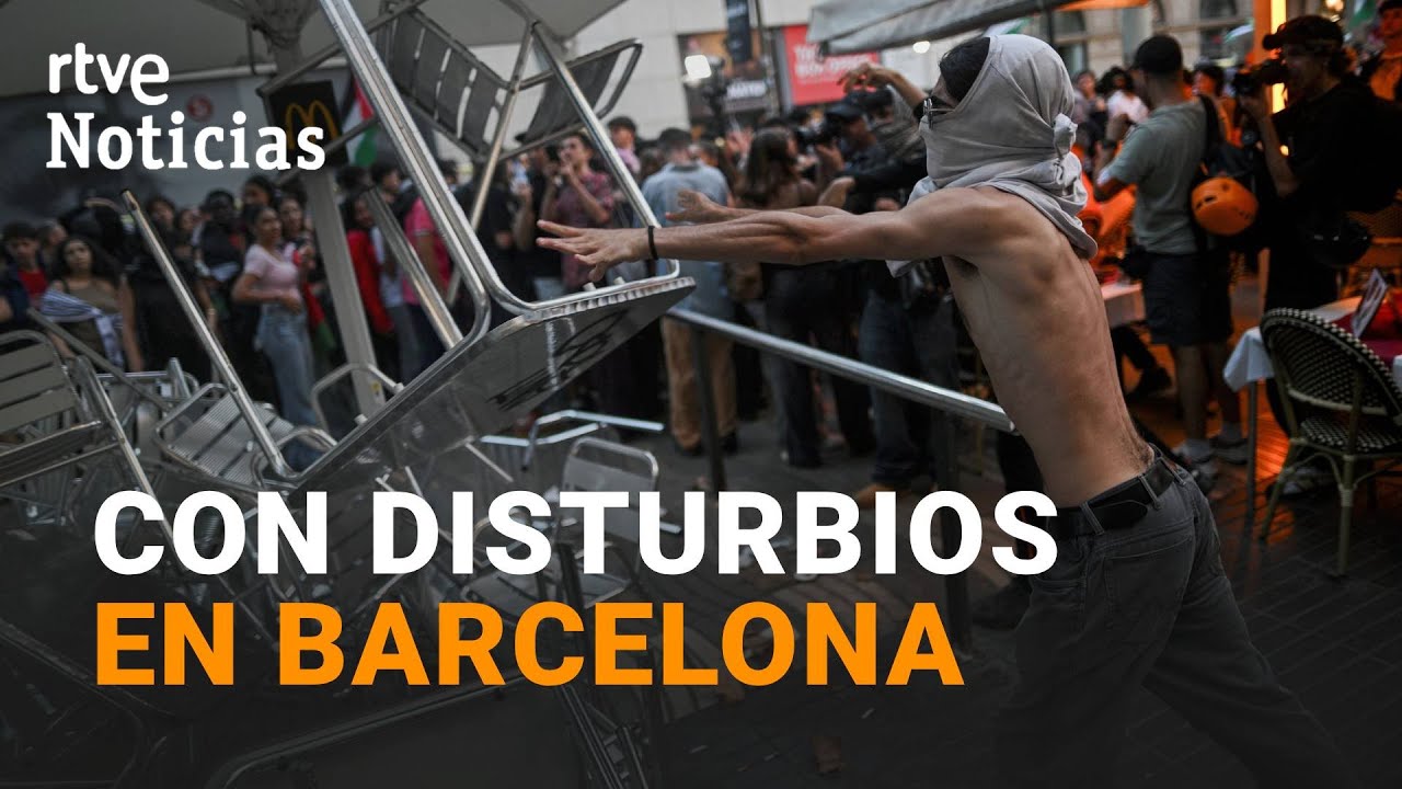 Los MANIFESTANTES PROPALESTINOS EXIGEN ROMPER LAZOS con ISRAEL | RTVE Noticias