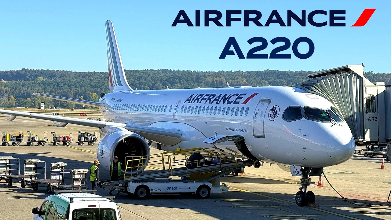 🇫🇷 Paris CDG - Zurich 🇨🇭  Air France Airbus A220 [FULL FLIGHT REPORT] Economy Class
