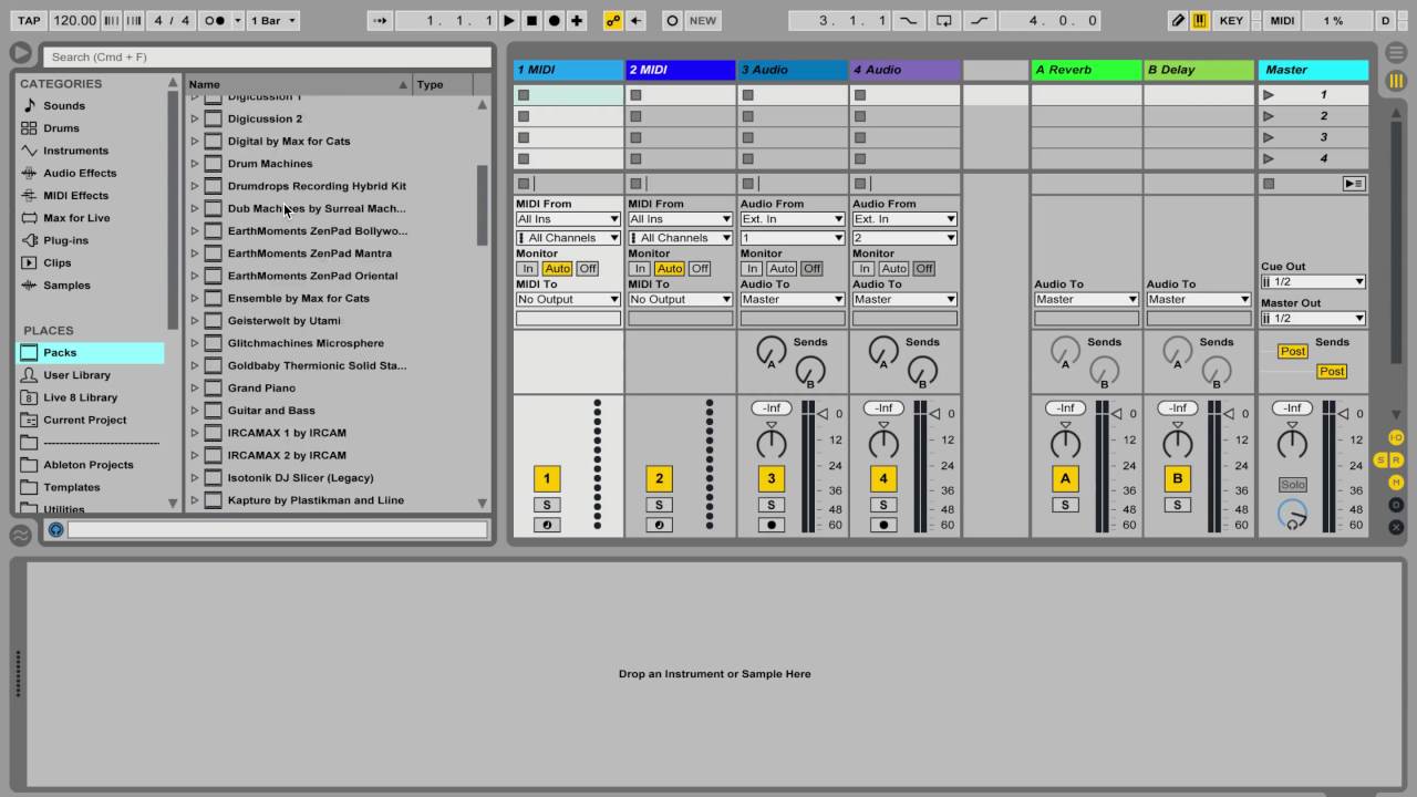 Ableton Preferences - Library