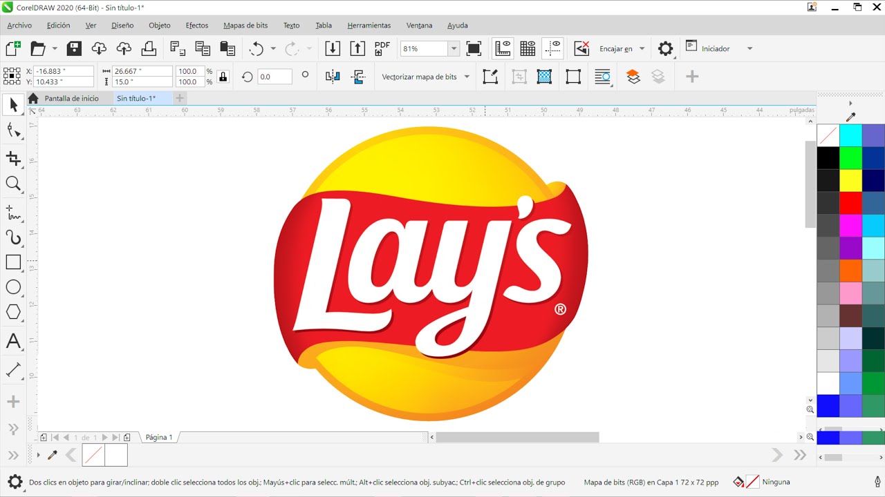 LAY'S LOGO - COREL DRAW 2020