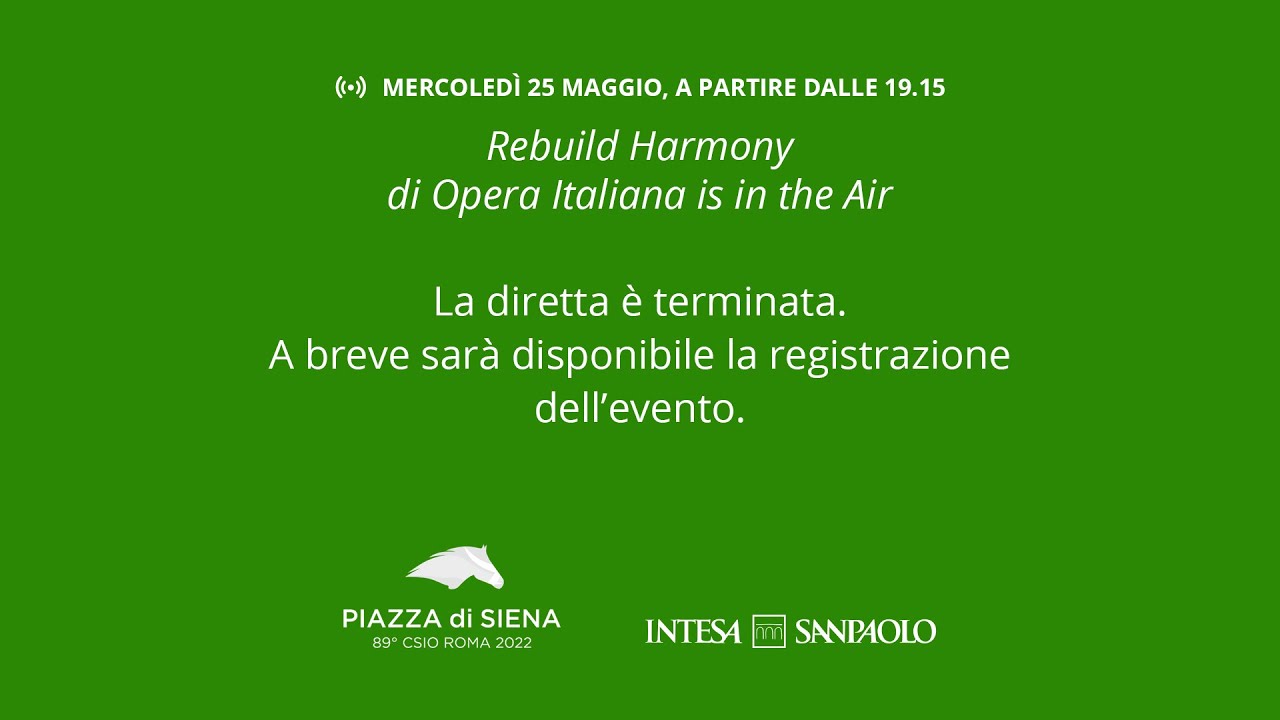 89° CSIO di Roma - Rebuild Harmony di Opera Italiana is in the air