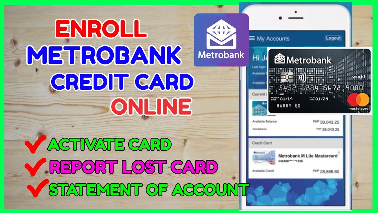 Metrobank Credit Card Enrollment Online | How to Enroll Credit Card to Metrobank App?