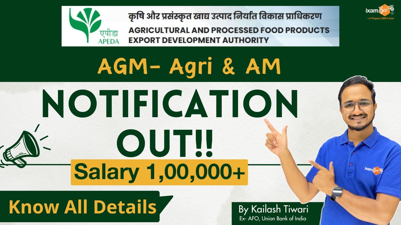 APEDA Recruitment 2025 |  Again Notification by APEDA || AGM & AM || BY Kailash Sir