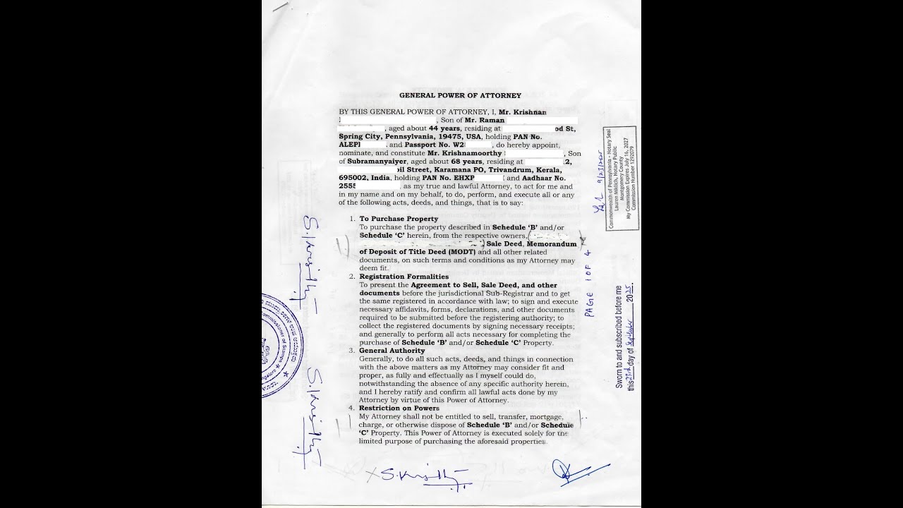 How to Execute a Power of Attorney from Abroad for Buying Property in Karnataka | Complete Guide