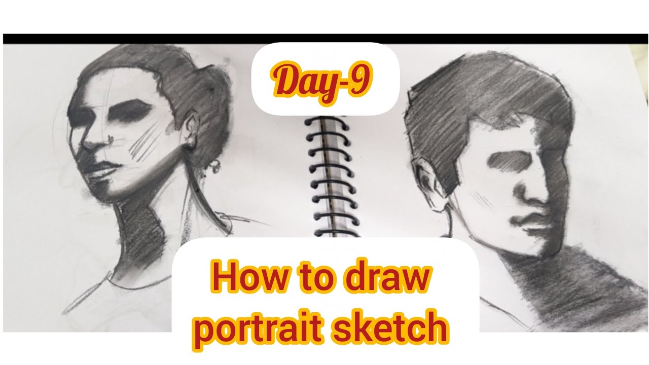 How to draw portrait sketch step by step for a beginners artist