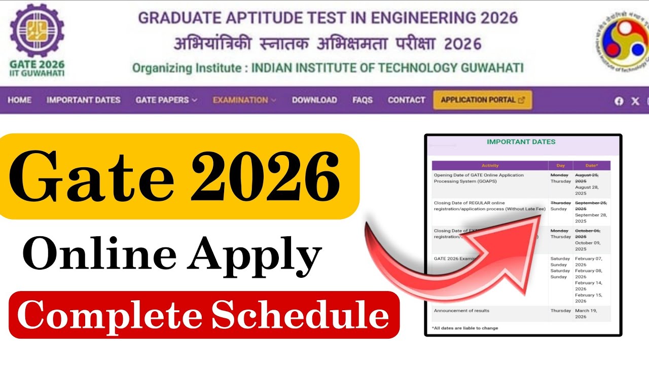 Gate 2026 || Notification Released 🥳 | Complete Schedule | 