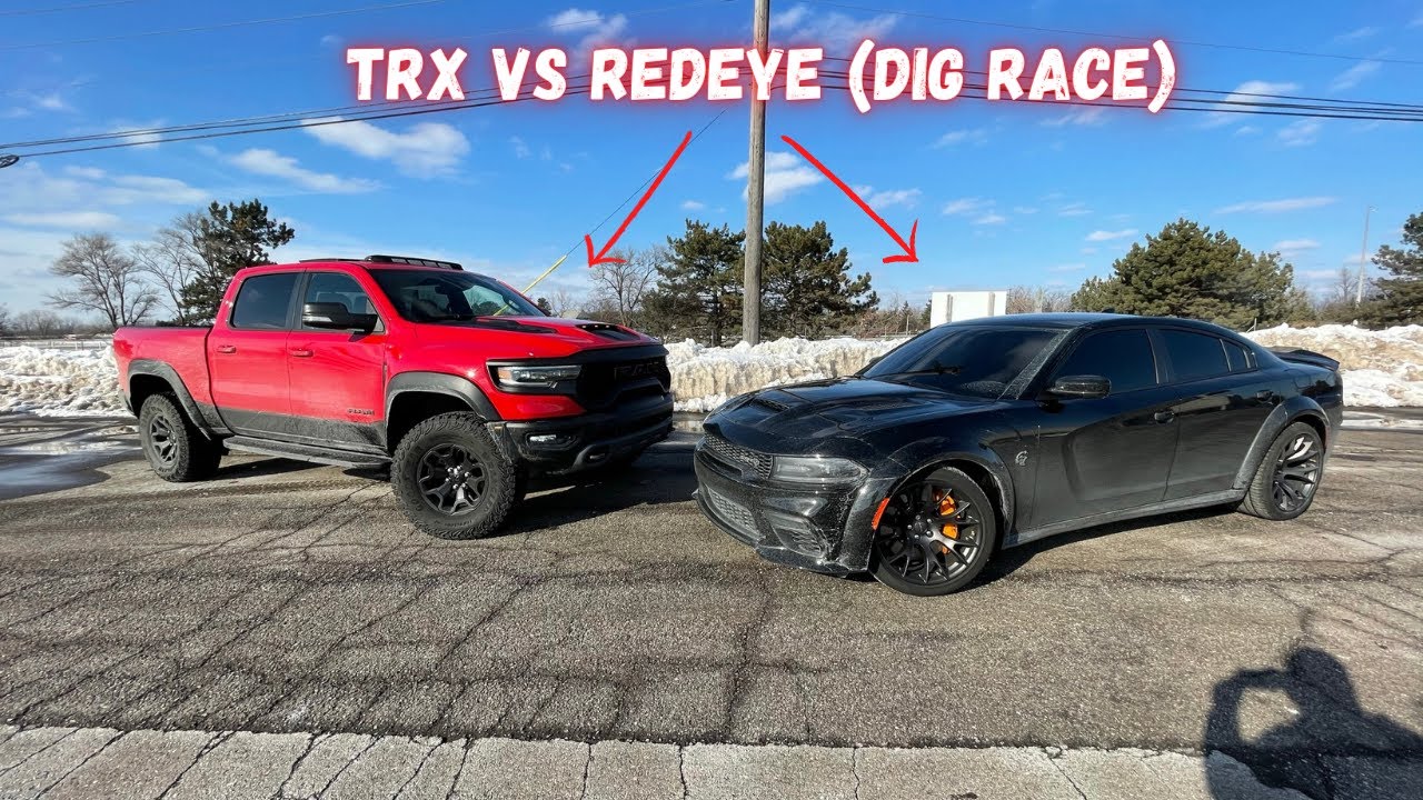2021 RAM TRX (702HP) VS 2021 DODGE CHARGER REDEYE (797HP) **RESULTS WERE SHOCKING**