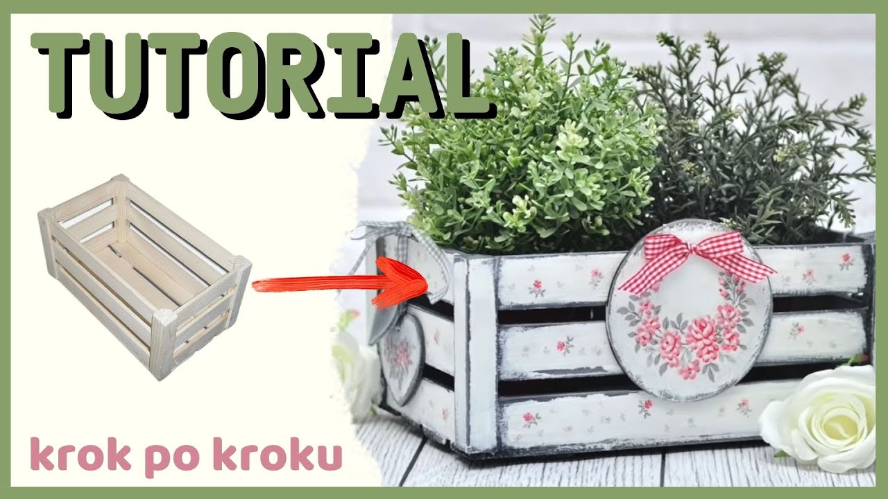 #755 Decoupage skrzynka na zioła - DIY tutorial