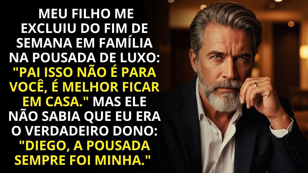 Meu filho me excluiu do passeio em fam&iacute;lia na pousada de luxo, eu ri e peguei a chave da su&iacute;te.