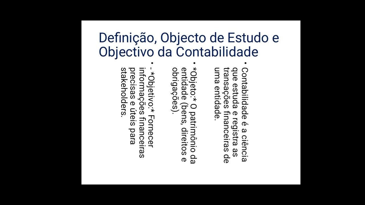 Formação de Contabilidade # Conceitos Gerais#