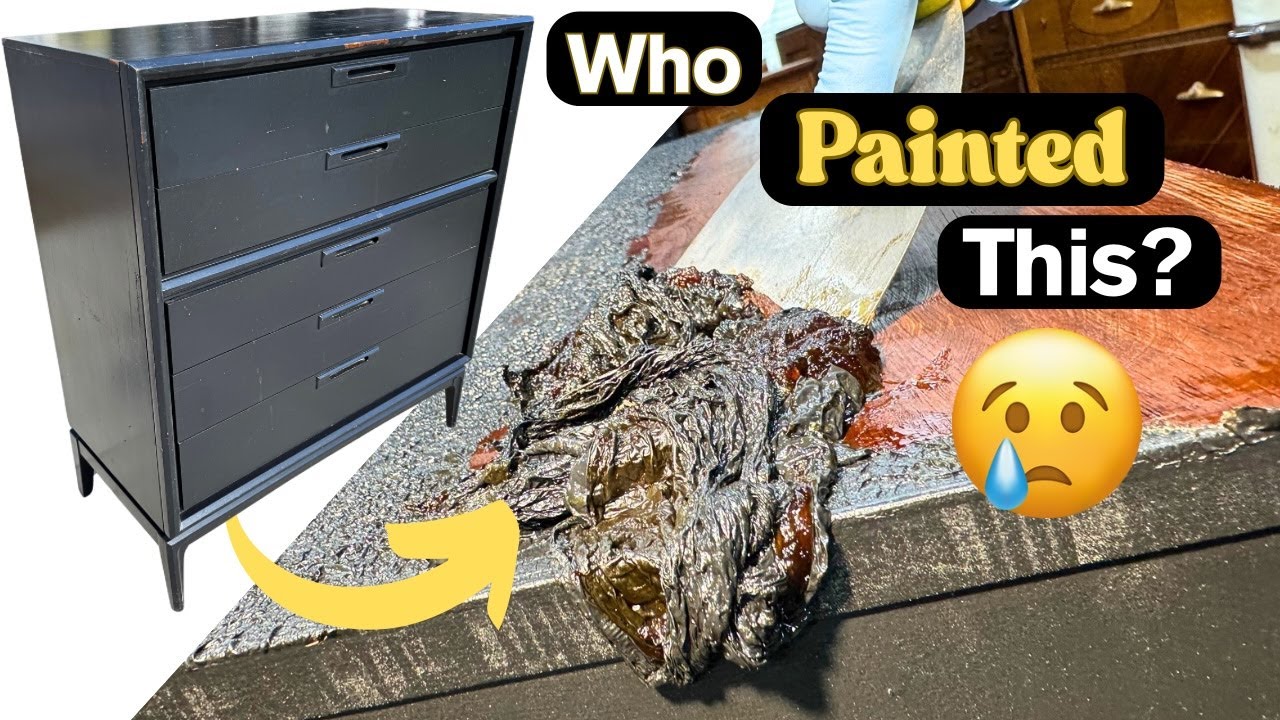 Ep. 147 Amazing RESTORATION of UGLY Painted Old DRESSER