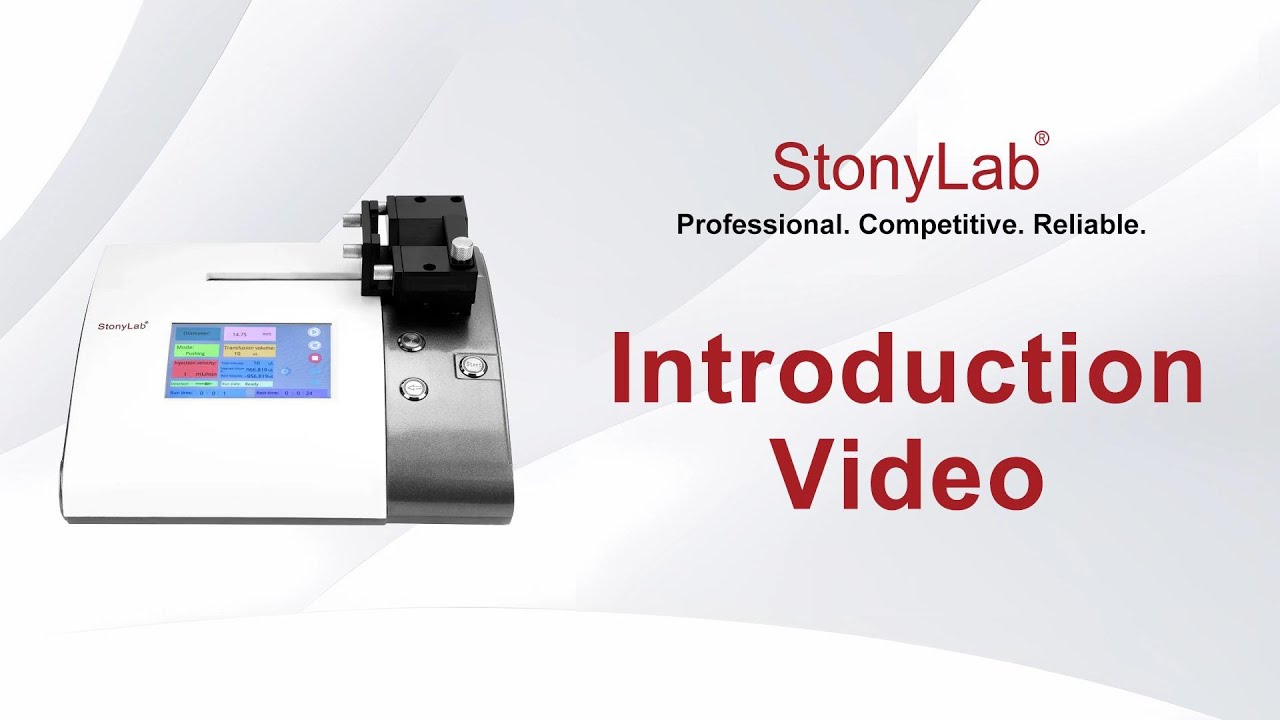 Одноканальный шприцевой насос StonyLab – универсальное и высокоточное управление потоком жидкости...