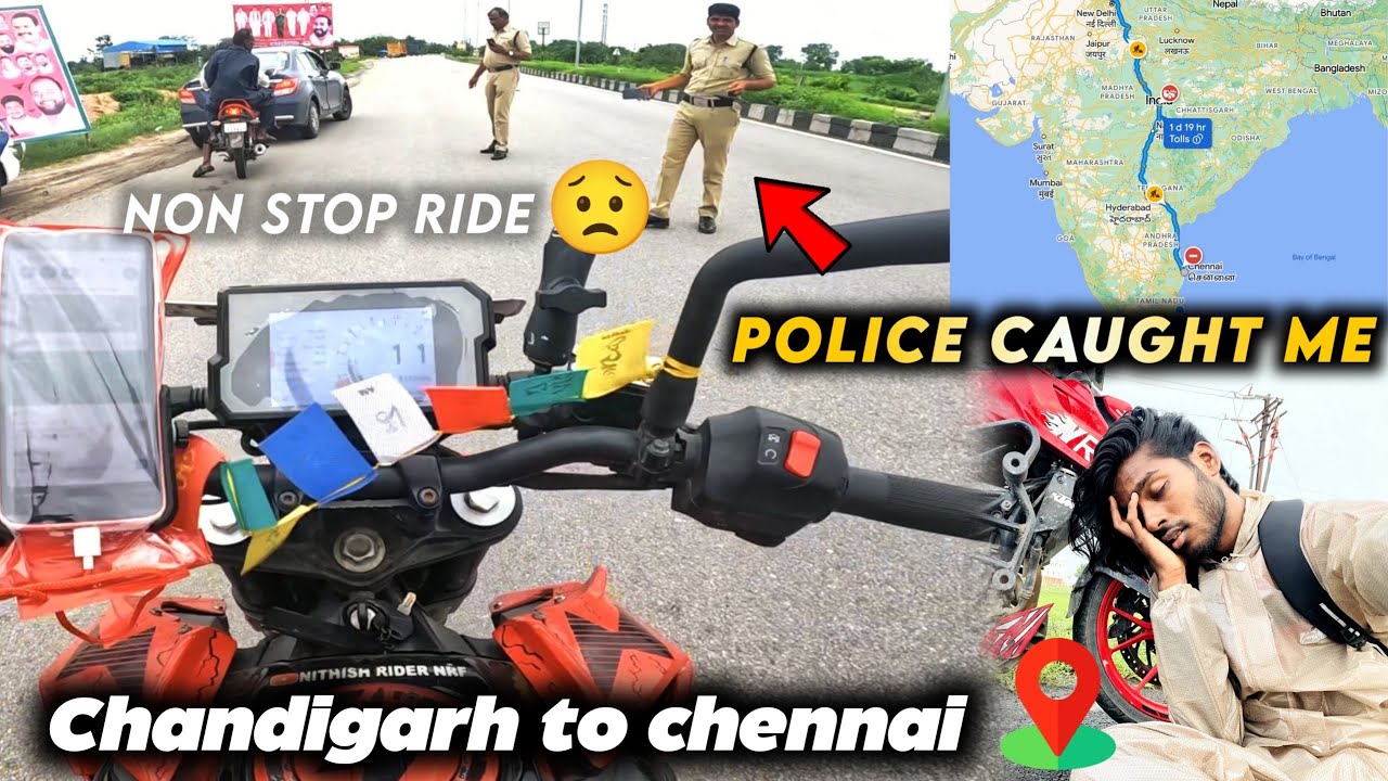 Non Stop Ride😵‍💫( 2800Km ) North india🥵To Tamil Nadu🔥| Ep - 41 | NRF Police Scolded ?😡